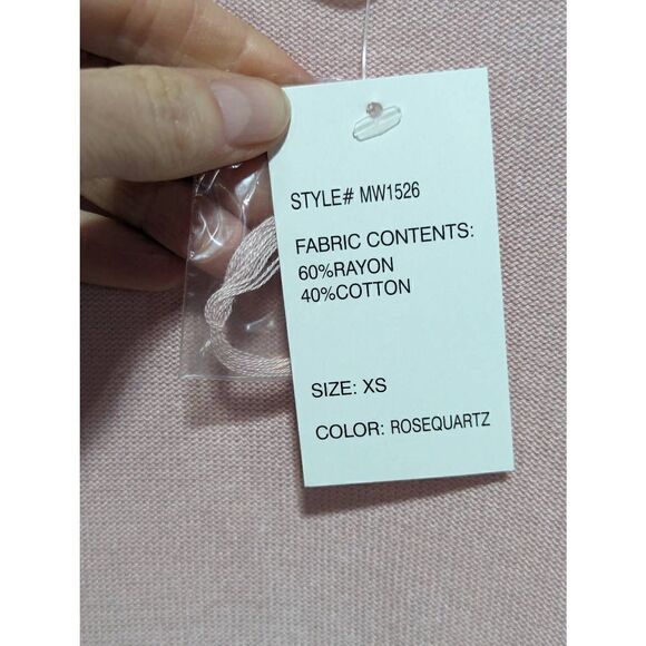 Neiman Marcus Women's Pink Open Front 3/4 Sleeves Draped Cardigan Size XS NWT - Picture 7 of 7